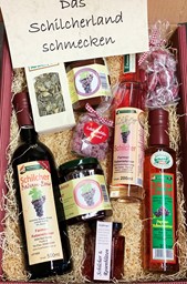 Zeige Details für Geschenkkarton "Das Schilcherland schmecken" groß Bild von Geschenkkarton "Das Schilcherland schmecken" groß