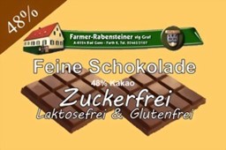 Zeige Details für Zuckerfrei - Laktosefrei & Glutenfrei 48% Kakao Bild von Zuckerfrei - Laktosefrei & Glutenfrei 48% Kakao