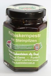 Zeige Details für Kürbiskernpesto mit Steinpilzen Bild von Kürbiskernpesto mit Steinpilzen