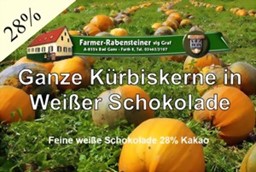 Zeige Details für Ganze Kürbiskerne in Weißer Schokolade Bild von Ganze Kürbiskerne in Weißer Schokolade