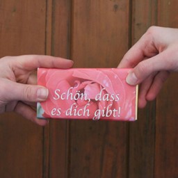 Zeige Details für Schokolade "Schön, dass es dich gibt!" Bild von Schokolade "Schön, dass es dich gibt!"