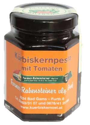 Kürbiskernpesto mit Tomaten