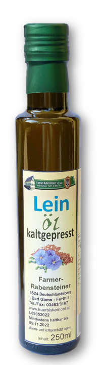 Leinöl kaltgepresst - aus Leinsamen