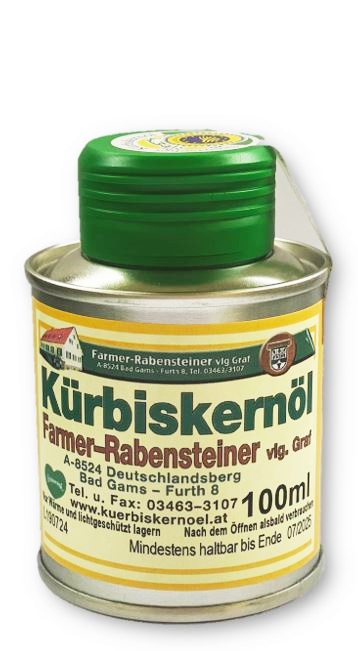 Bild von Dose - 100 ml Steirisches Kürbiskernöl