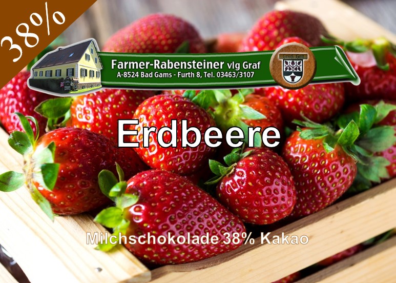 Erdbeer - Milchschokolade 38%