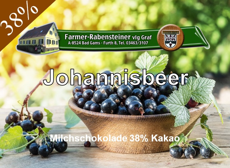 Johannisbeer - Milchschokolade 38%