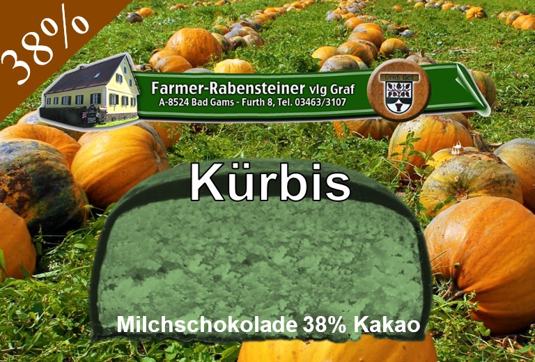 Kürbis - Milchschokolade 38%